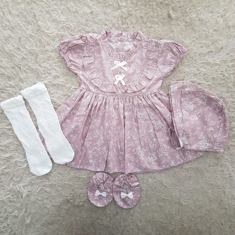 baju bayi Newborn Polkadot bloomer Set-Paket E