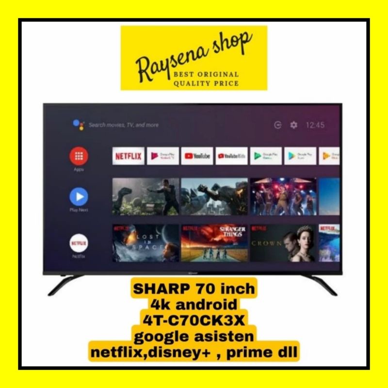 SHARP LED TV 4T-C70CK3X LED TV 70 INCH 4K UHD ANDROID TV SHARP 70CK3X - 70CK3X 70 INCH