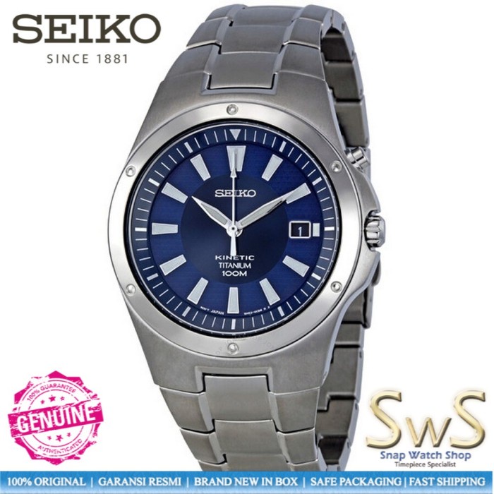 SEIKO Kinetic SKA395 SKA395P1 Titanium Original Jam Tangan Pria Automatic Garansi Resmi