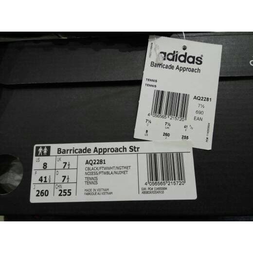 adidas tenis BARRICADE approach str AQ2281 SEPATU tennis original bnib