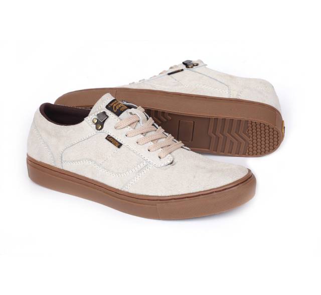 (COD)Sepatu Lokal Shoes Local Pride Cevany Gordon Low Cut White Off Gum