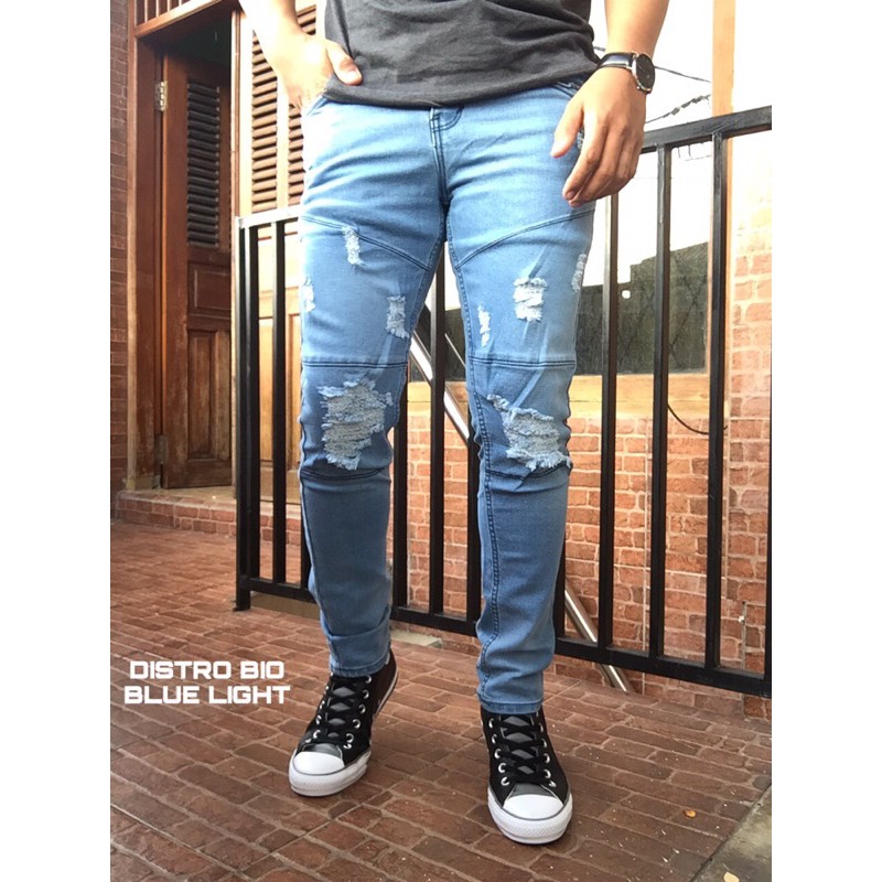 CELANA SOBEK JEANS PRIA/CELANA FASHIOM/RIPPED JEANS/ P&amp;B IMPORT BIO