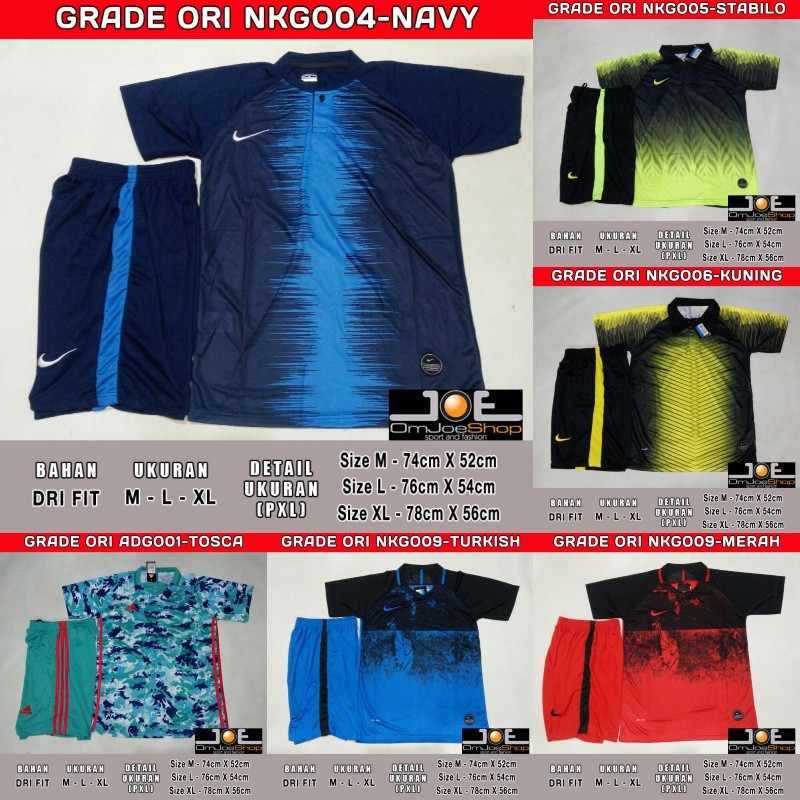 Jersey Futsal Bola GRADE ORI GO Nike Kaos Setelan baju bola polos tim