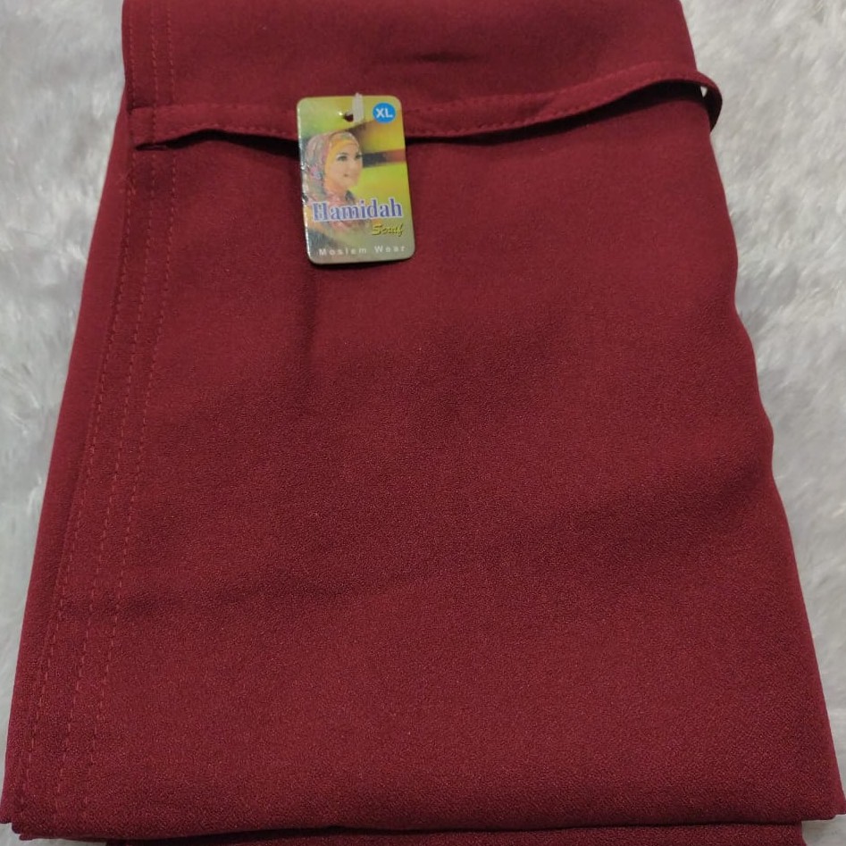 KERUDUNG BERGO MARYAM JUMBO XL MOSCREPE HIJAB BERGO MARYAM JUMBO MOSCREPE-MAROON