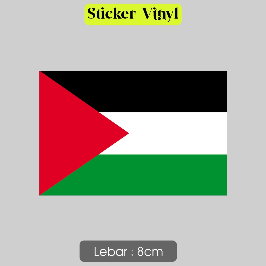 

Stiker Palestine Palestina Sticker Vinyl Satuaan Motif Bendera Negara Dunia Bahan Anti Air