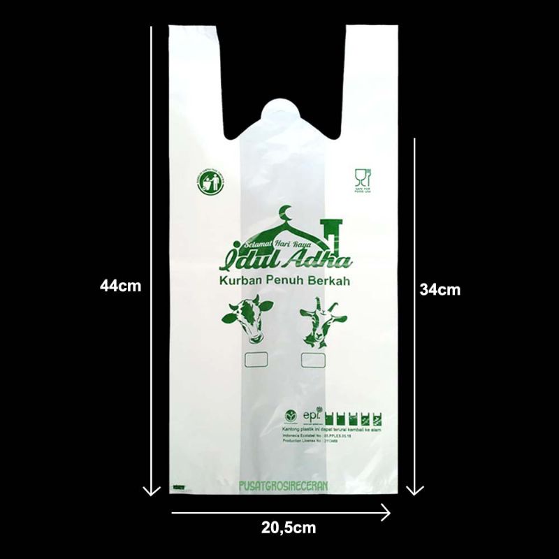 

Plastik Kantung Qurban Idul Adha Halal Makanan food daging 2-3kg