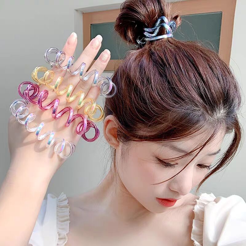 [Harga Grosir]Ikat Rambut Ekor Kuda Elastis Warna Polos Aksen Mutiara Untuk Anak Perempuan/Hot Sale