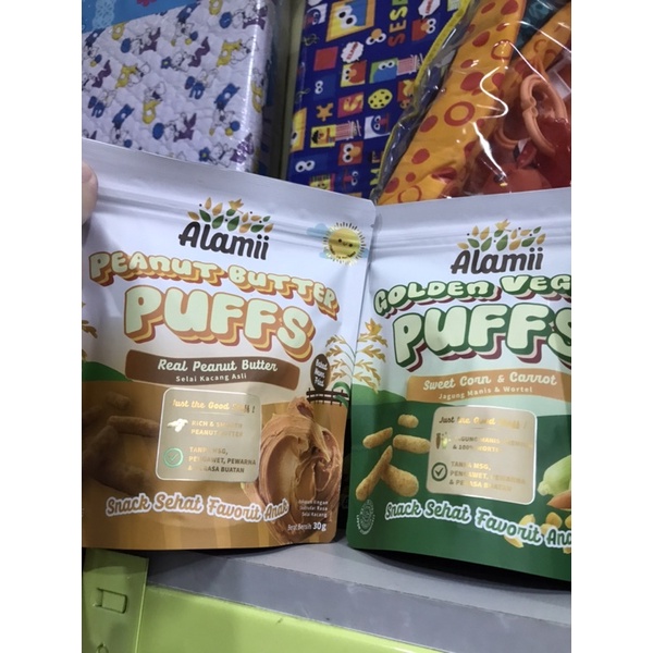 Alamii puffs golden veggie / alamii puffs peanut butter