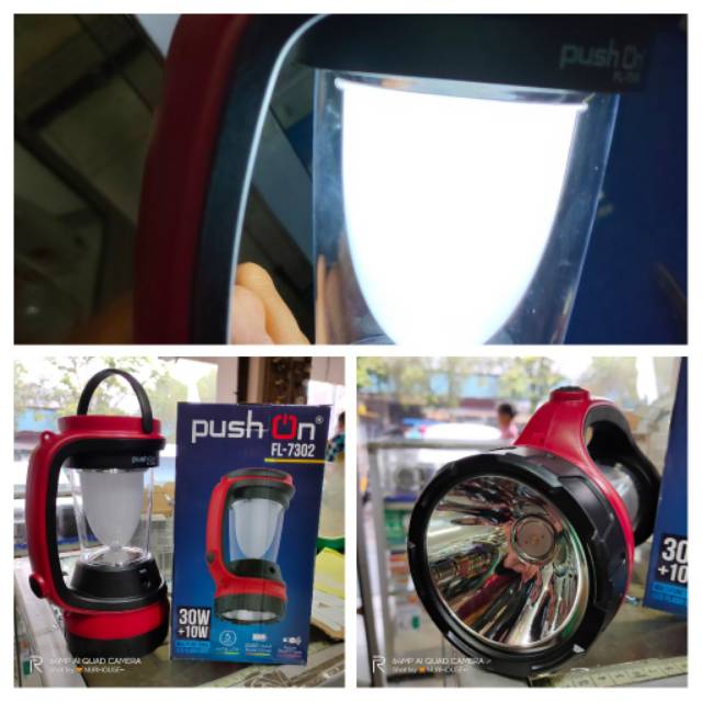 senter - lampu emergency push on 30 watt led torch FL- 7302 lampu darurat