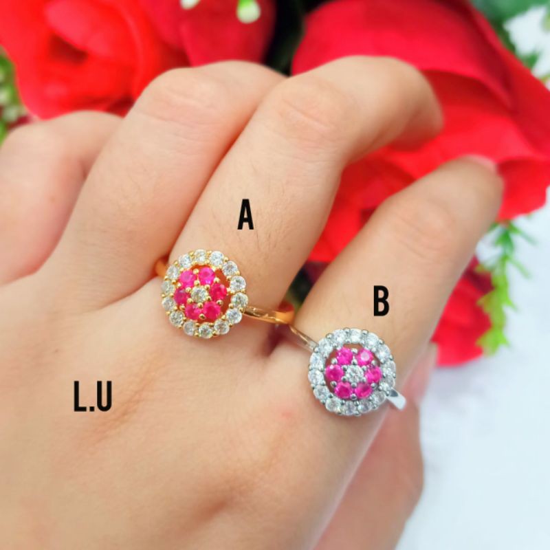 Fourfashion Cincin Dewasa Xuping Motif Bulat Kombinasi PD170