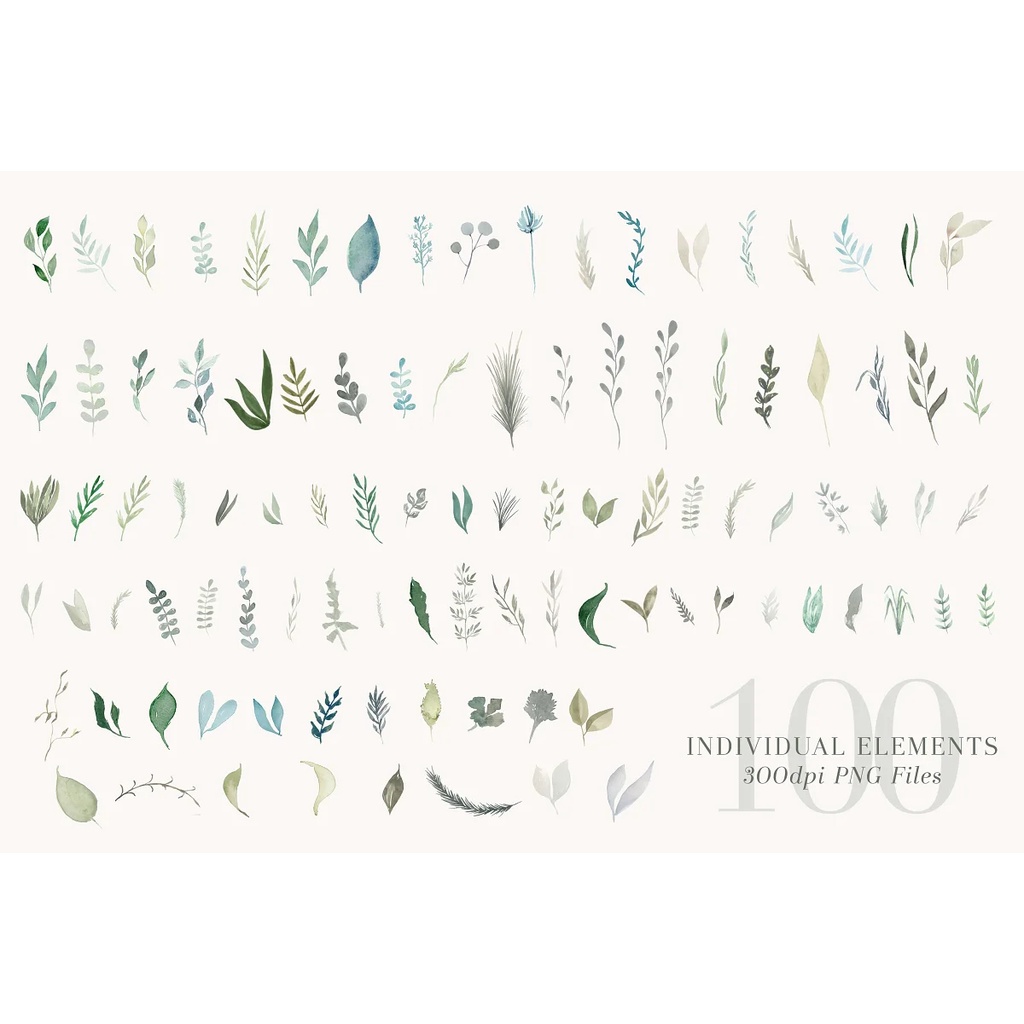 Foliage Foil Botanical Clipart