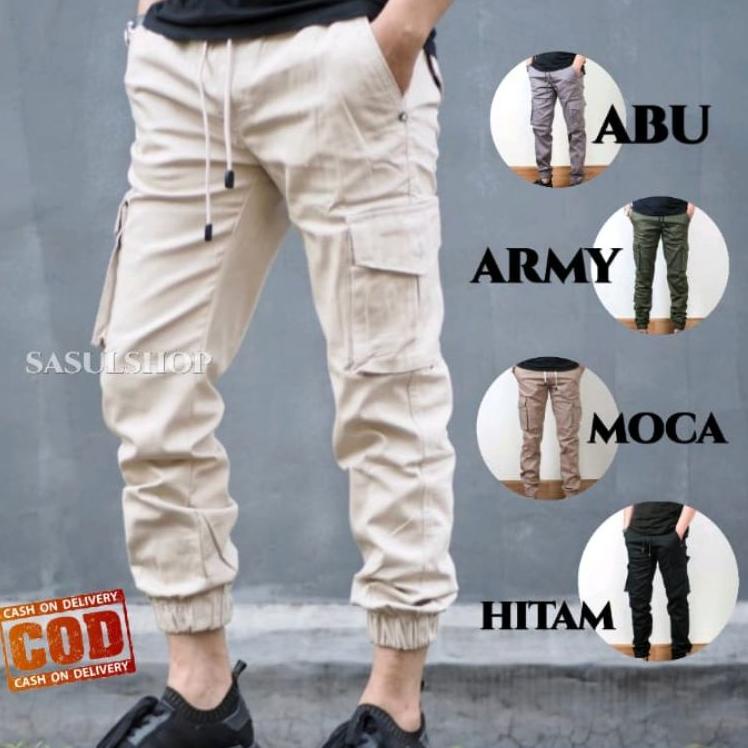 (SIAP KIRIM) Jogger Cargo Pria Celana Jogger Cargo Panjang