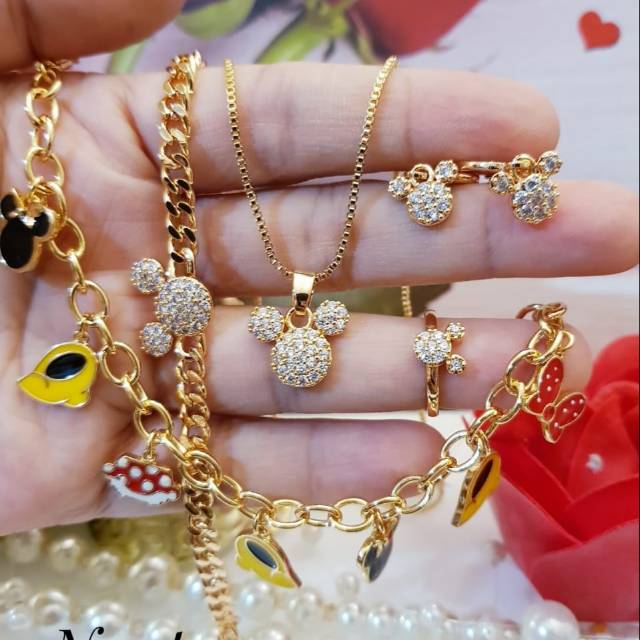 Xuping set perhiasan anak lapis emas 18k 1630j