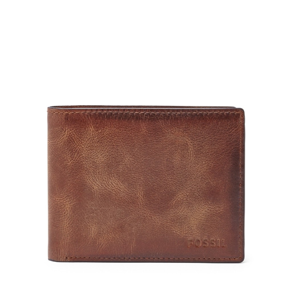 Fossil Derrick Rfid Flip Id Bifold Brown Dompet Pria [ML3681-200]