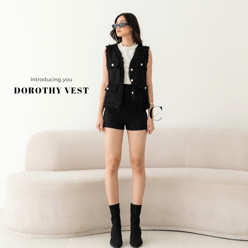 DOROTHY VEST - LUARAN TWEED PREMIUM WANITA