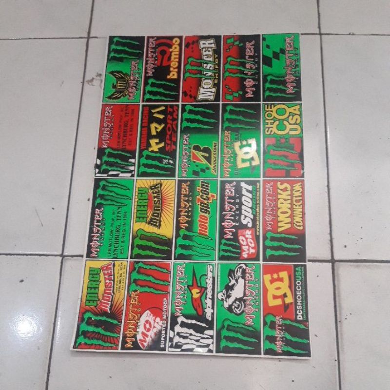 

Sticker lembaran A3+ Monster Sticker lembaran jumbo murah isi 20pcs