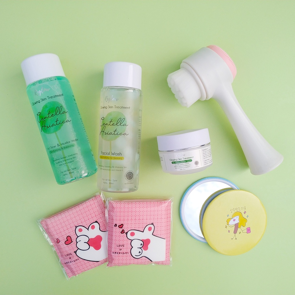 REGLOW Skincare dr Shindy Putri BPOM HALAL Original 100% Perawatan Kecantikan Wajah Glowing Skin Treatment-1 Paket+Face Washing
