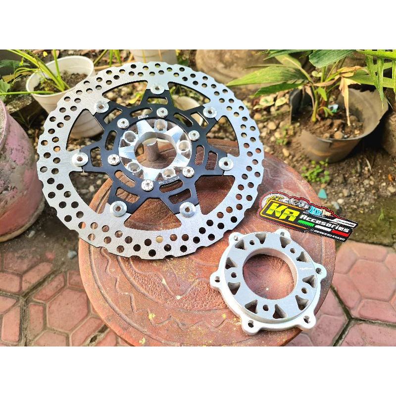 Adaptor plendes cakram depan dtracker klx cnc pnp tromol depan megapro tiger lama cnc m1speed set pi