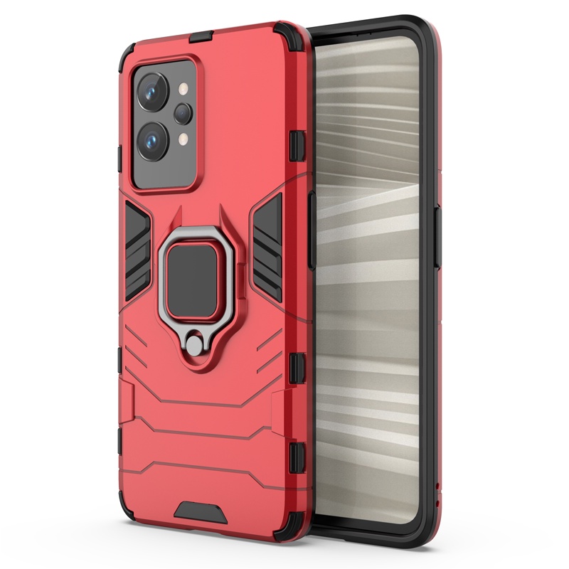 Casing Armor Shockproof + Stand Holder Magnetik Untuk Realme GT Neo 2 GT2 Pro GT Master