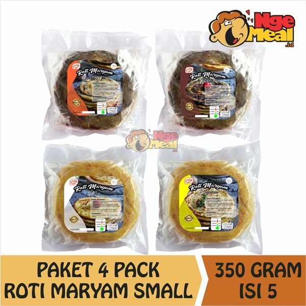 

Paket 4 Pack Roti Maryam Small Original, coklat, keju & cokju