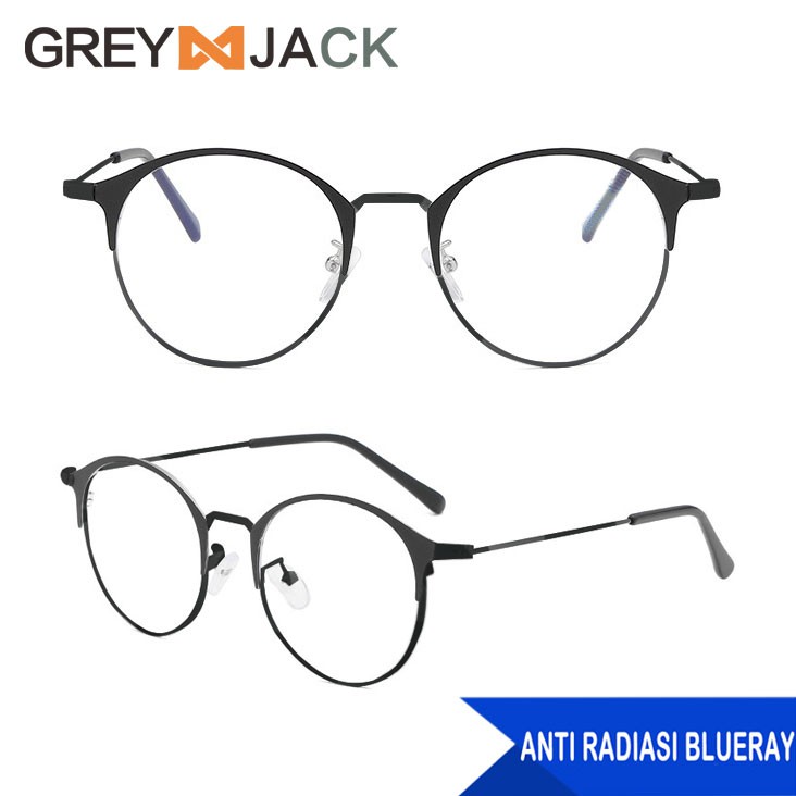

Grey Jack/kacamata anti radiasi blueray dewasa fashion metal 19024