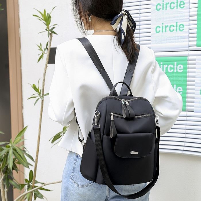 BJ31539 - BLACK/GRAY - TAS RANSEL PUNGGUNG BACKPACK NYLON RINGAN SERBAGUNA TAS WANITA FASHION IMPORT TERMURAH TERLARIS TERBARU BAGSTORE JAKARTA TAS BATAM LT1539 CR7580 BQ3312 JT09958