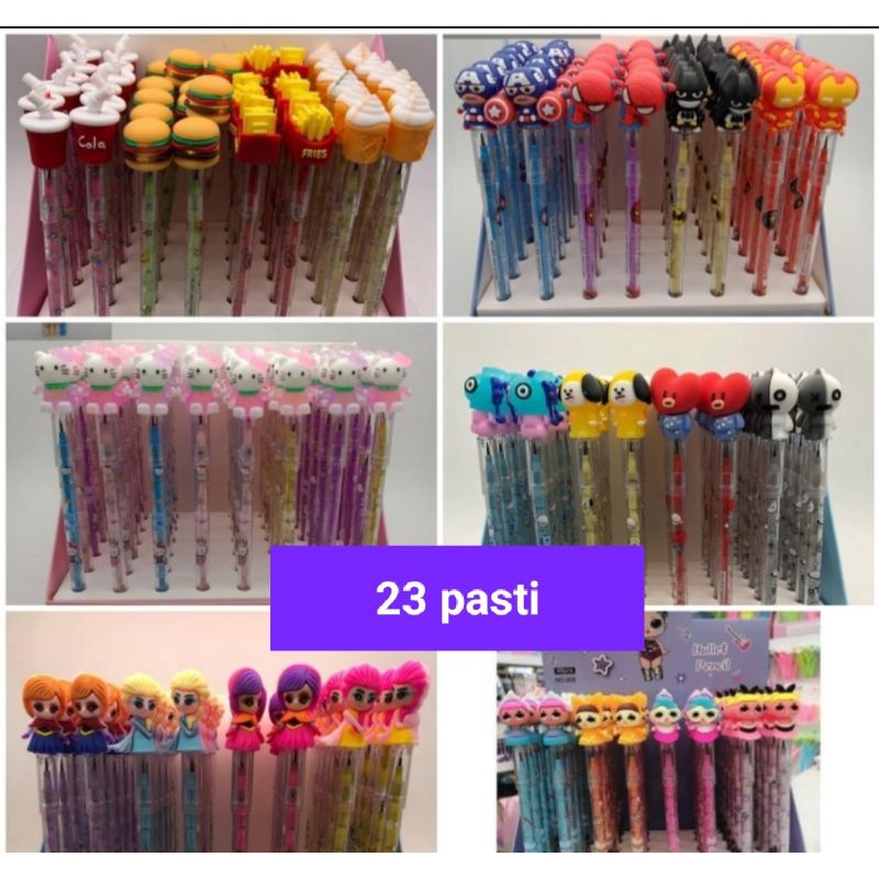 

pensil bensia/pensil susun/pensil sambung karakter 48 pcs