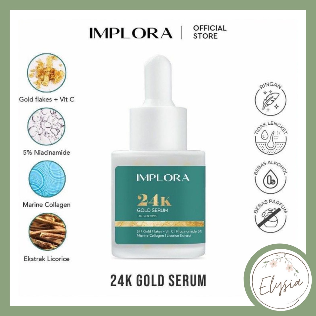 IMPLORA FACE SERUM | SERUM WAJAH | 24K GOLD SERUM