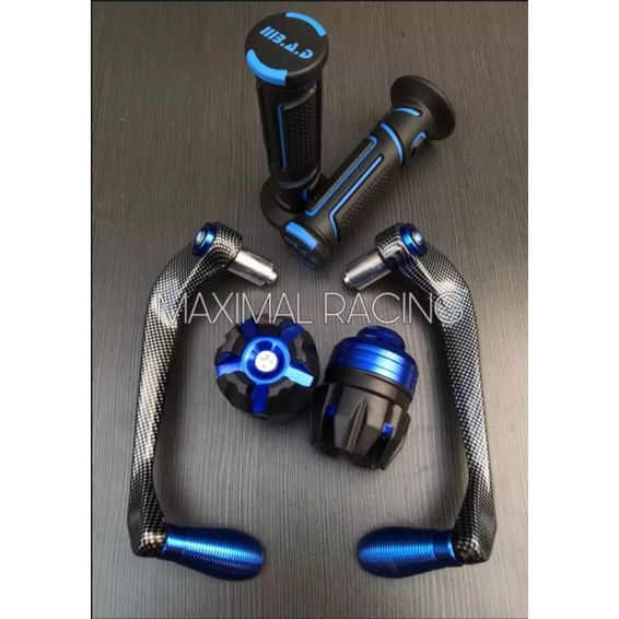 Proguard Carbon Sabit + Jalu As Roda + Handgrip BAD Ulir 1 Paket 3 Macam