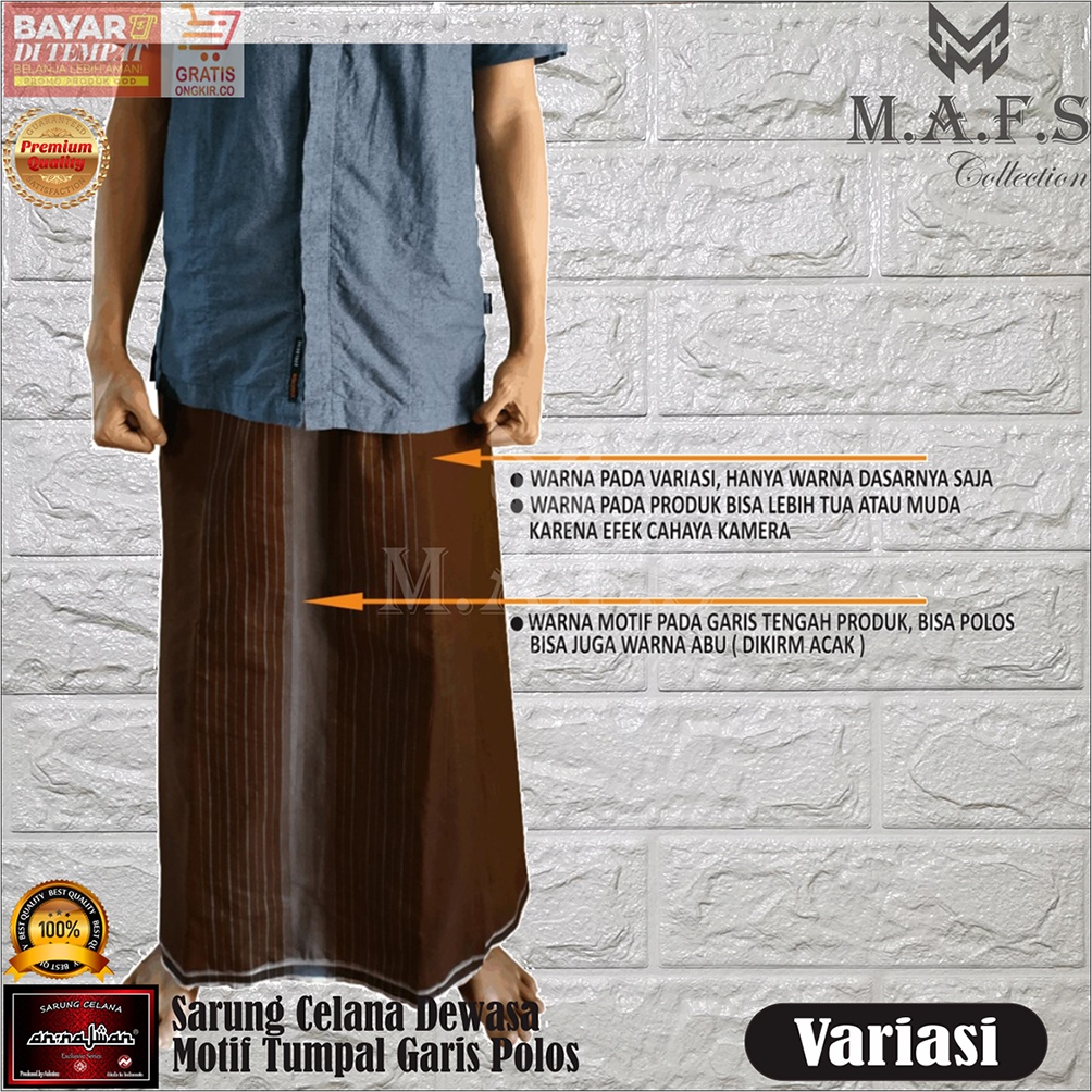 SARUNG CELANA DEWASA ANNAJWAN MOTIF POLOS GARIS