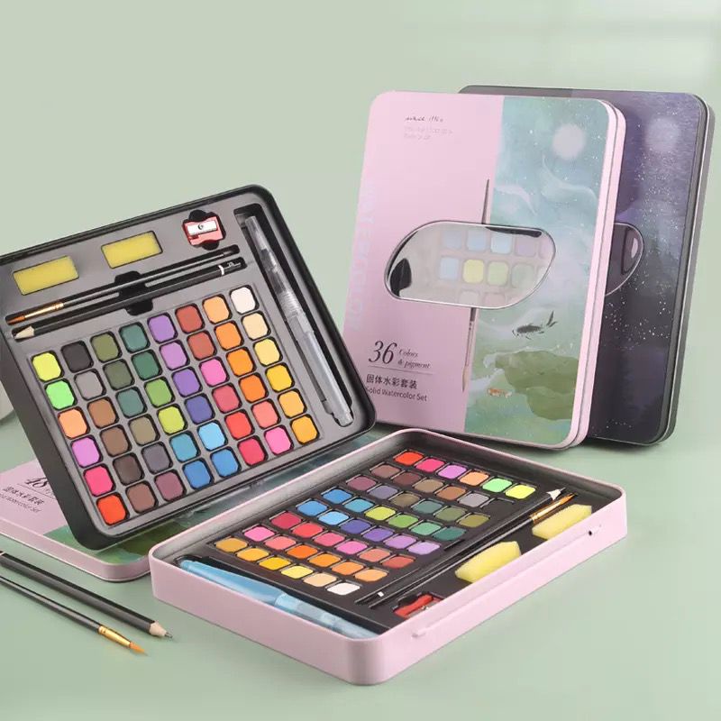 

Cat Air Water Color Solid Watercolor Set Alat Lukis Melukis Cat Air Padat Painting Tools