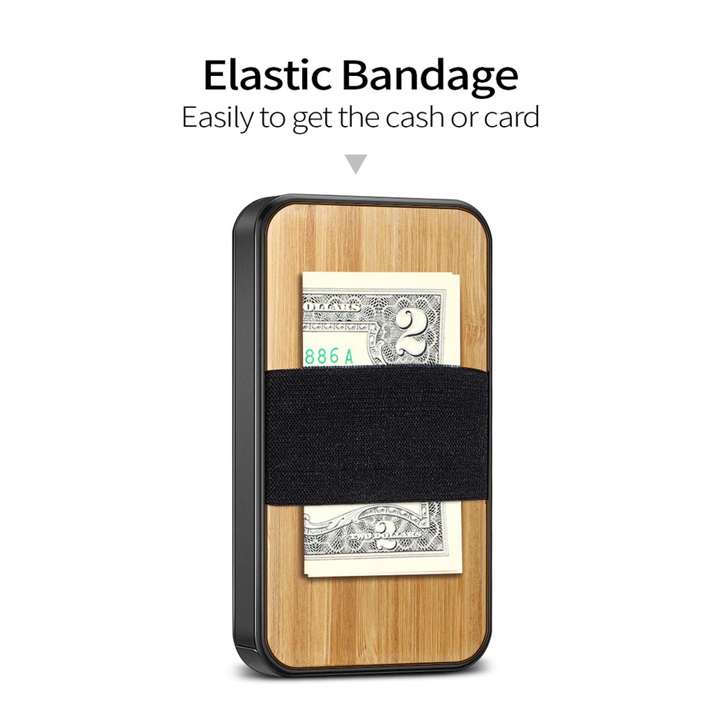 NEWBRING - ID Credit Card Holder Wallet Twist Model - Wood Material