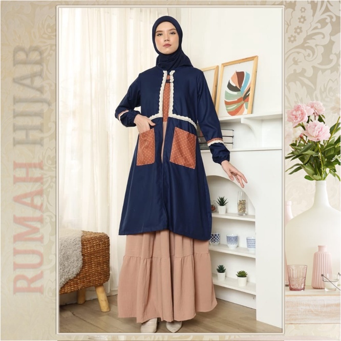 BAJU ORI Gamis Set Deura D279 / Deura Original Kekinian / Gamis Wanita Kekinian / Gamis Remaja RUMAH