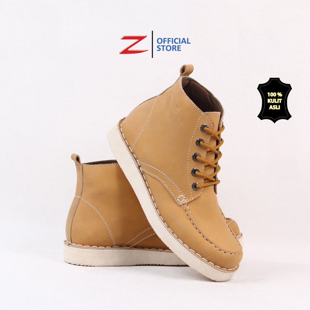 Zeintin - Sepatu Boots Pria Bahan Kulit Asli Berkualitas Sepatu Boots Touring Pria Tampil Elegan Original Zeintin LA