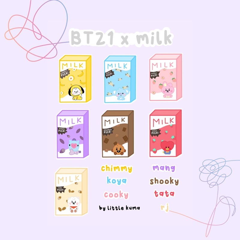 BT21 x Milk Stickers | Sticker BT21