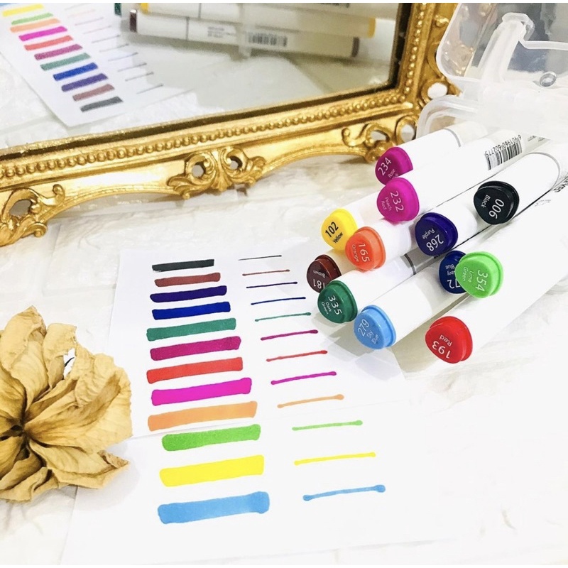 

(12 WARNA) DUAL MARKER DEBOZZ spidol marker Dual Tips (tebal dan tipis) broad & slim tips STATIONERY ALAT TULIS SEKOLAH KANTOR