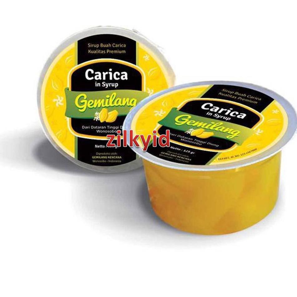 

TEERLARIS Manisan Buah Carica Gemilang 1 Dus Isi 4 Cup 125 Gr Syrup Asli Khas Dieng Wonosobo Grosir