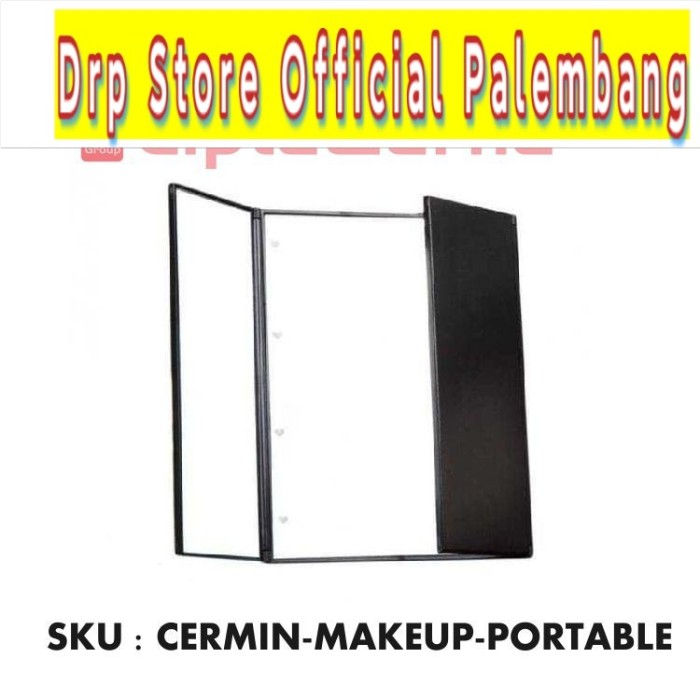 Cermin Makeup Portable Foldable Mirror with LED Light