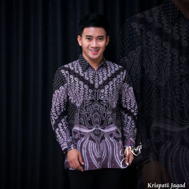 [BISA COD] kemeja Batik Baju Pria Lengan Panjang Modern Batik Premium