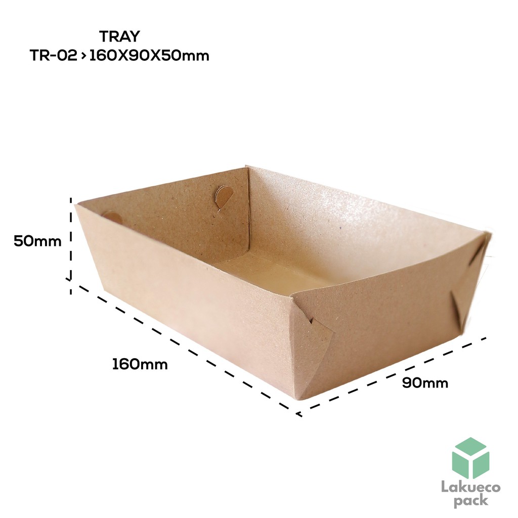 

Paper Box Dus Makanan Kotak Makan (Min. Order 50) TR02K2 Laminasi 16X9X5