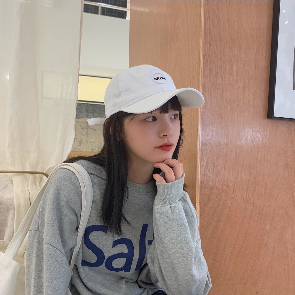 Letter Patch Soft Top Baseball Cap Trendy Korean Version