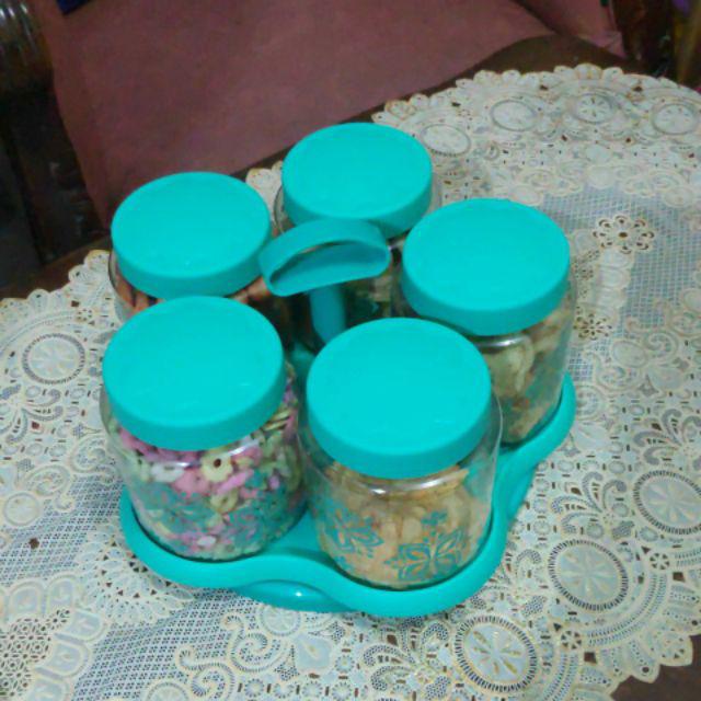 Dusdusan Toples Kue Set Technoplast Nobanana Spin Canister/wadah Kue Set/tempat Kue Set