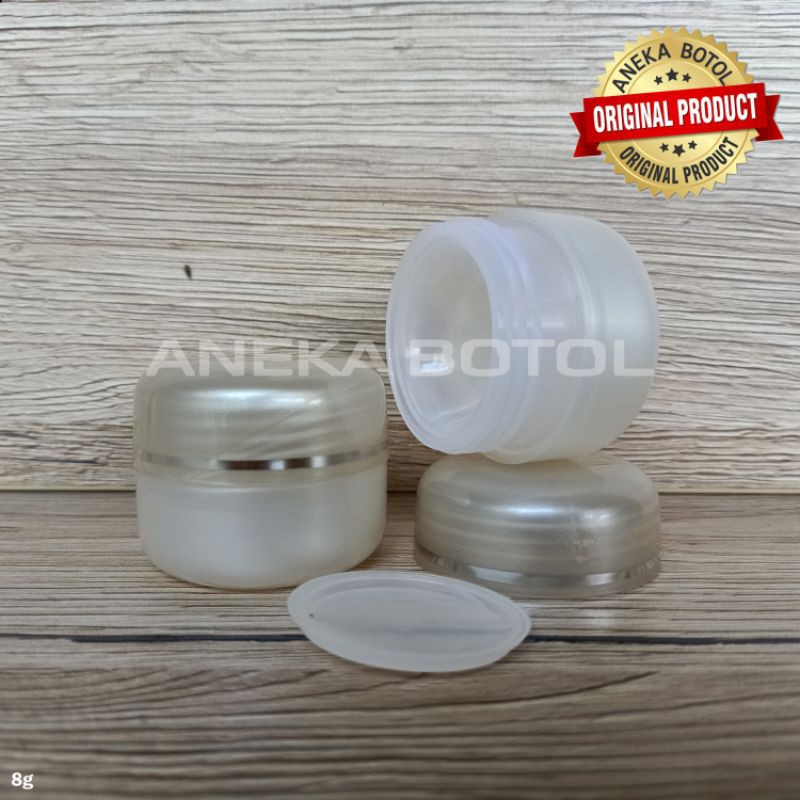 POT FLOREN 8 GRAM MUTIARA-PUTIH / POT CREAM KOSMETIK KOSONG MURAH ORIGINAL