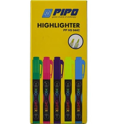 

PIPO highlighter / highligher stabilo PP HS 044C 5 Color Set ( isi 10 )