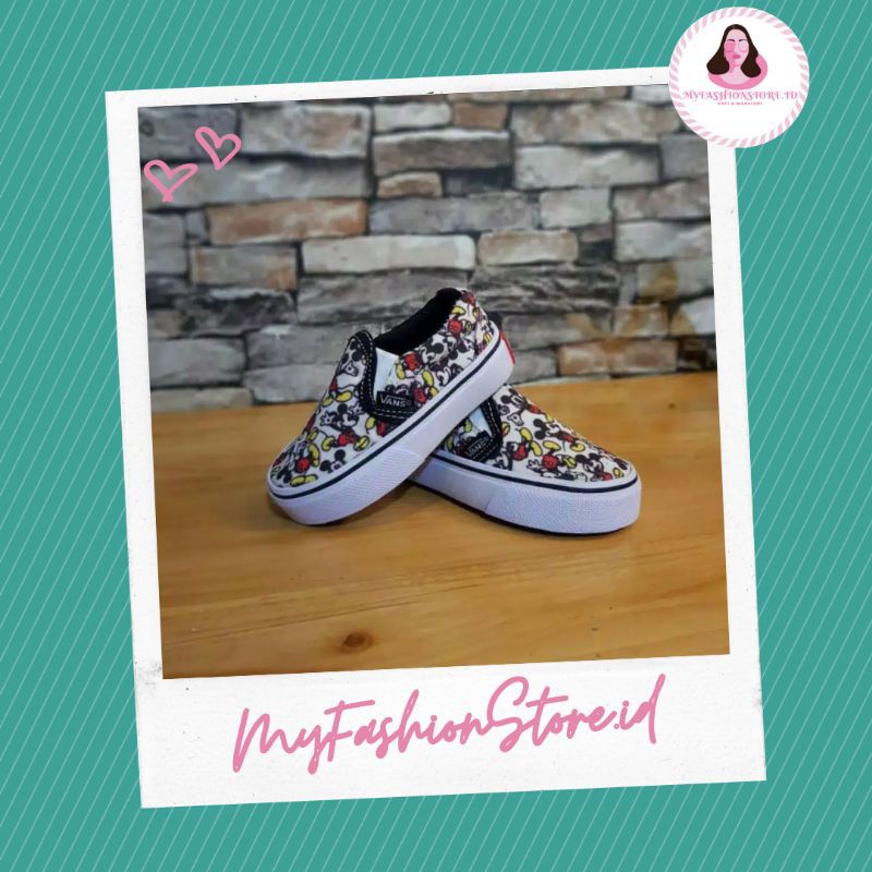 MyFashionStore.id - Sepatu Kid Vans Mickey Mouse Slip On