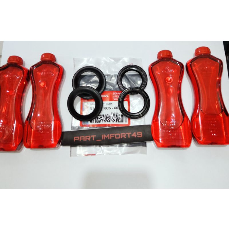 Seal Shock+Seal Debu(KC5)+Oli Shock 4botol Honda Cbr150 cb150 r ori