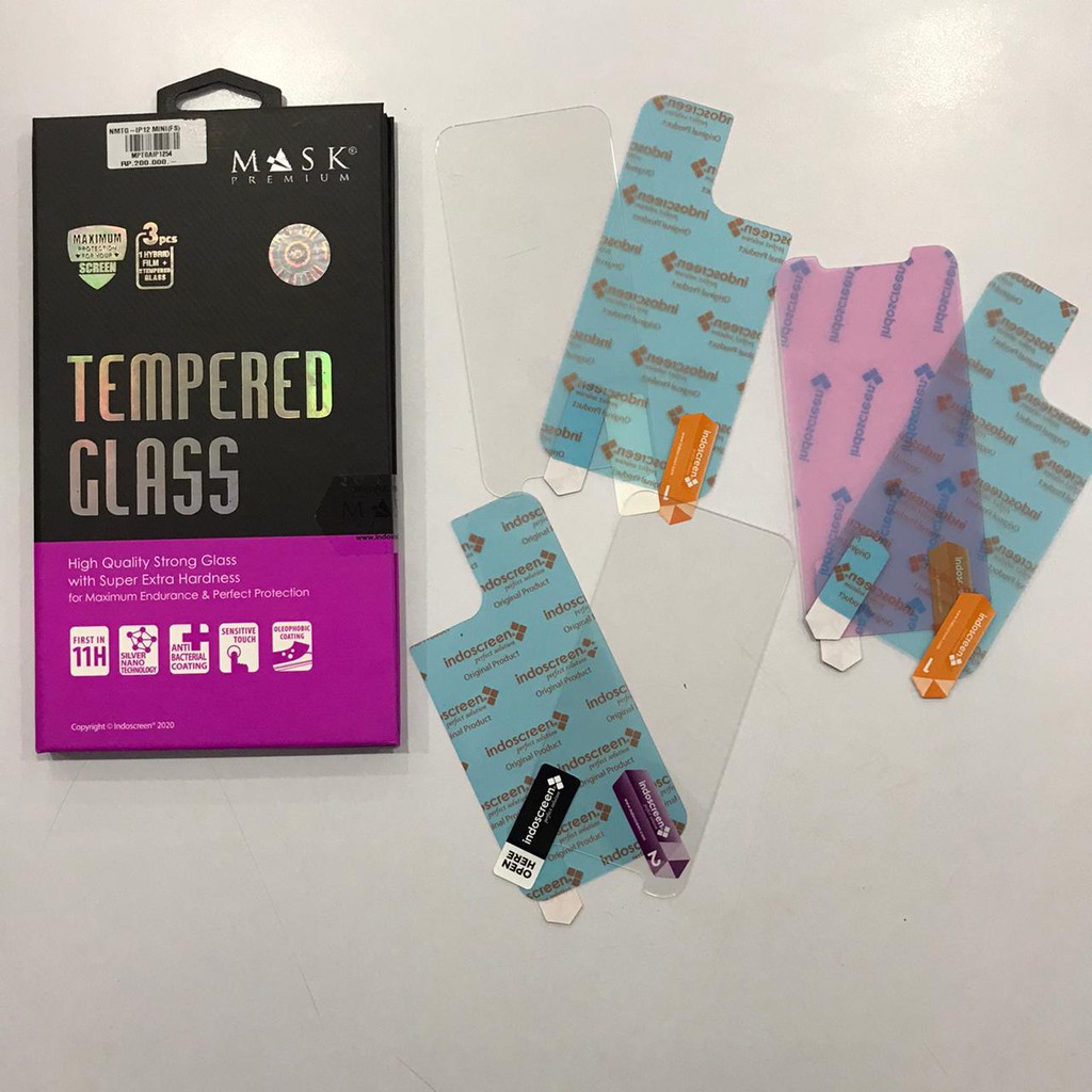 TEMPERED GLASS IPHONE SEMUA TYPE ISI 3 PCS ANTI GORES PREMIUM