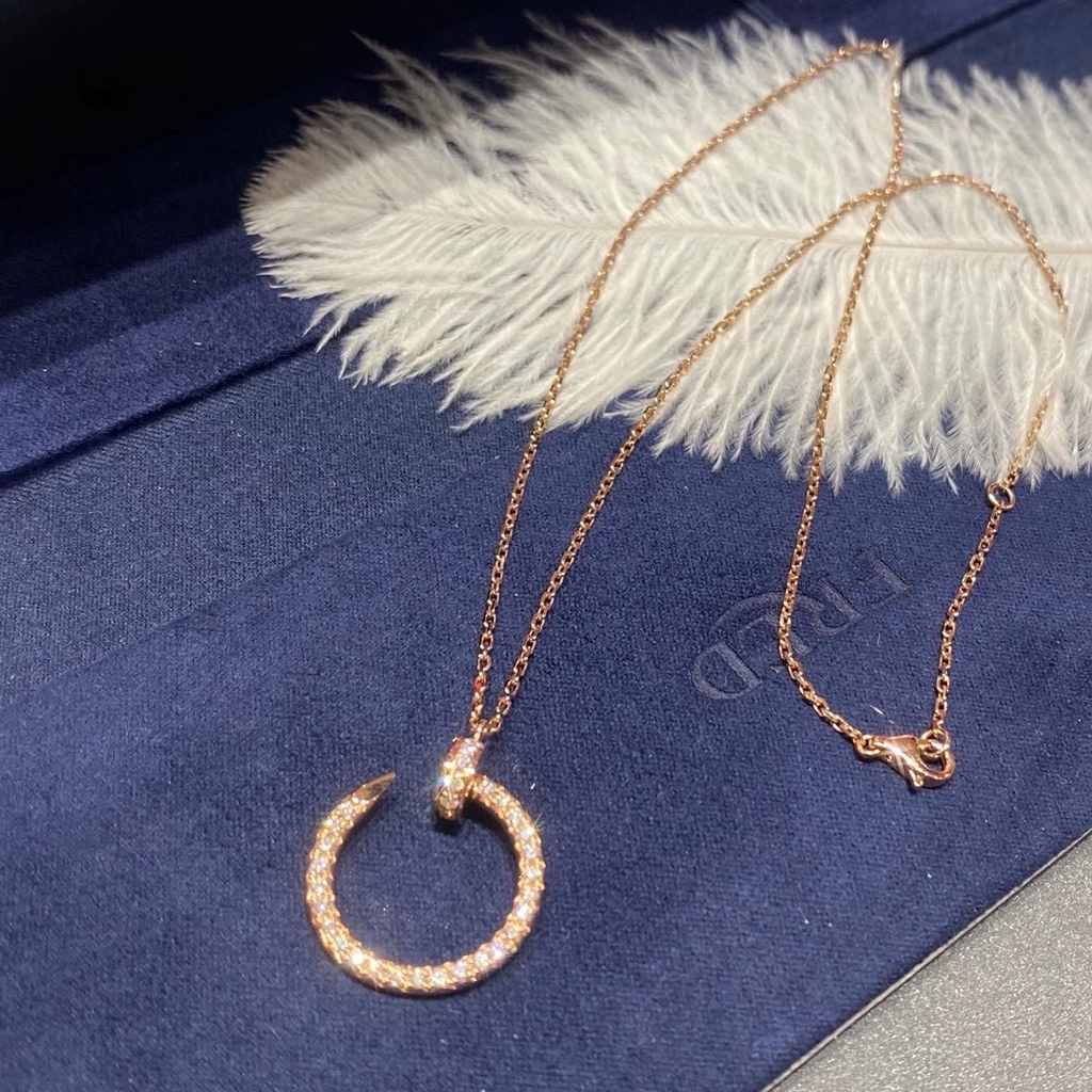 2021 Kalung Rantai Titanium Steel Lapis Rose Gold 18K Desain Minimalis Mewah Untuk Wanita