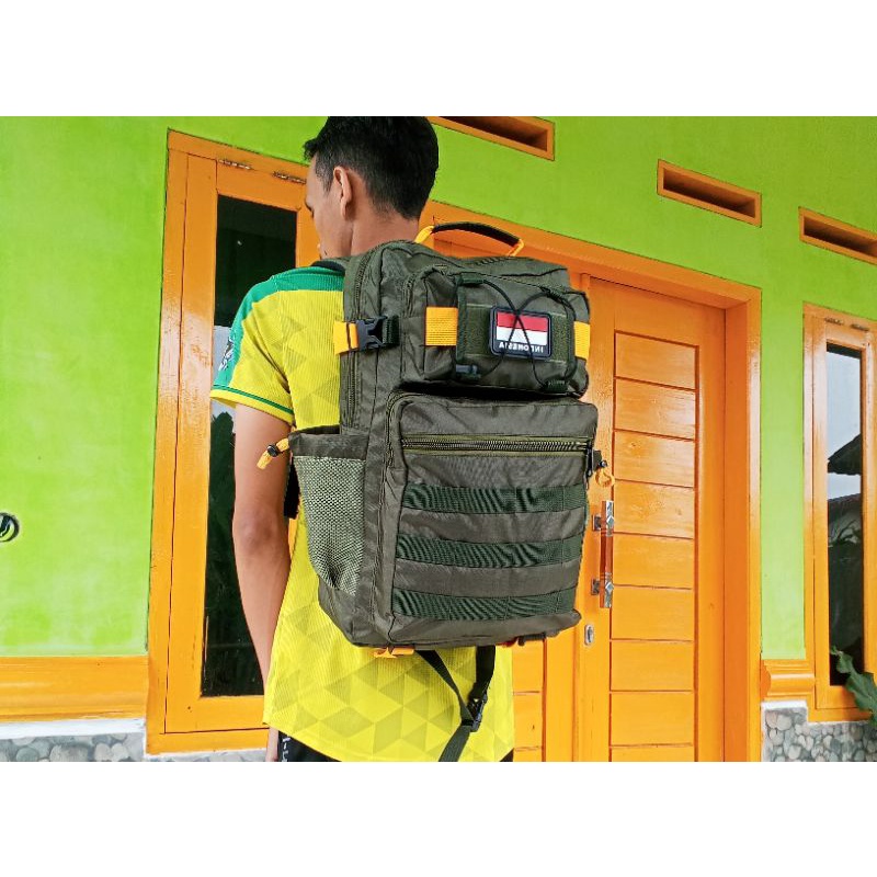 TAS RANSEL=TAS ARMY=TAS TACTICAL TERBARU (FREE 1 LOGO)