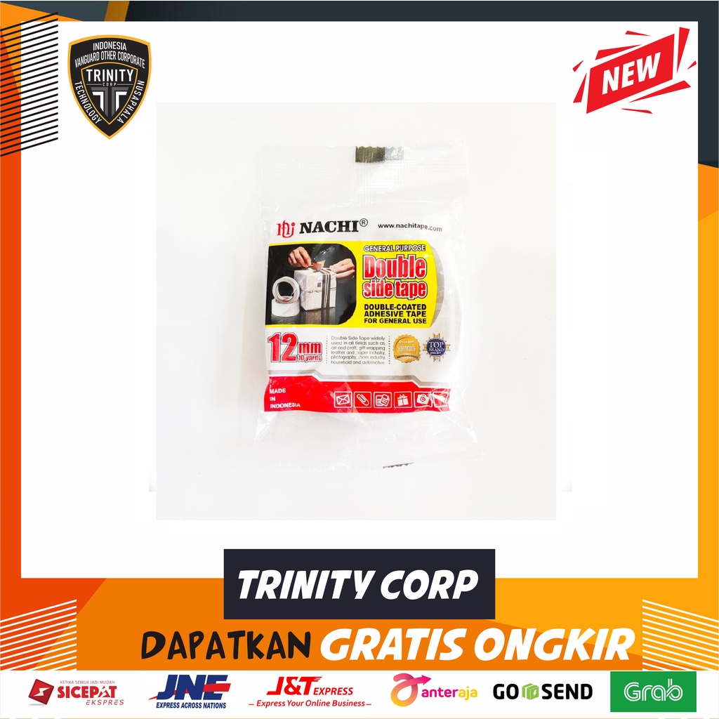 

Double Tape Kecil Nachi Lebar 1/2 inch (12 mm) Panjang 10 yard